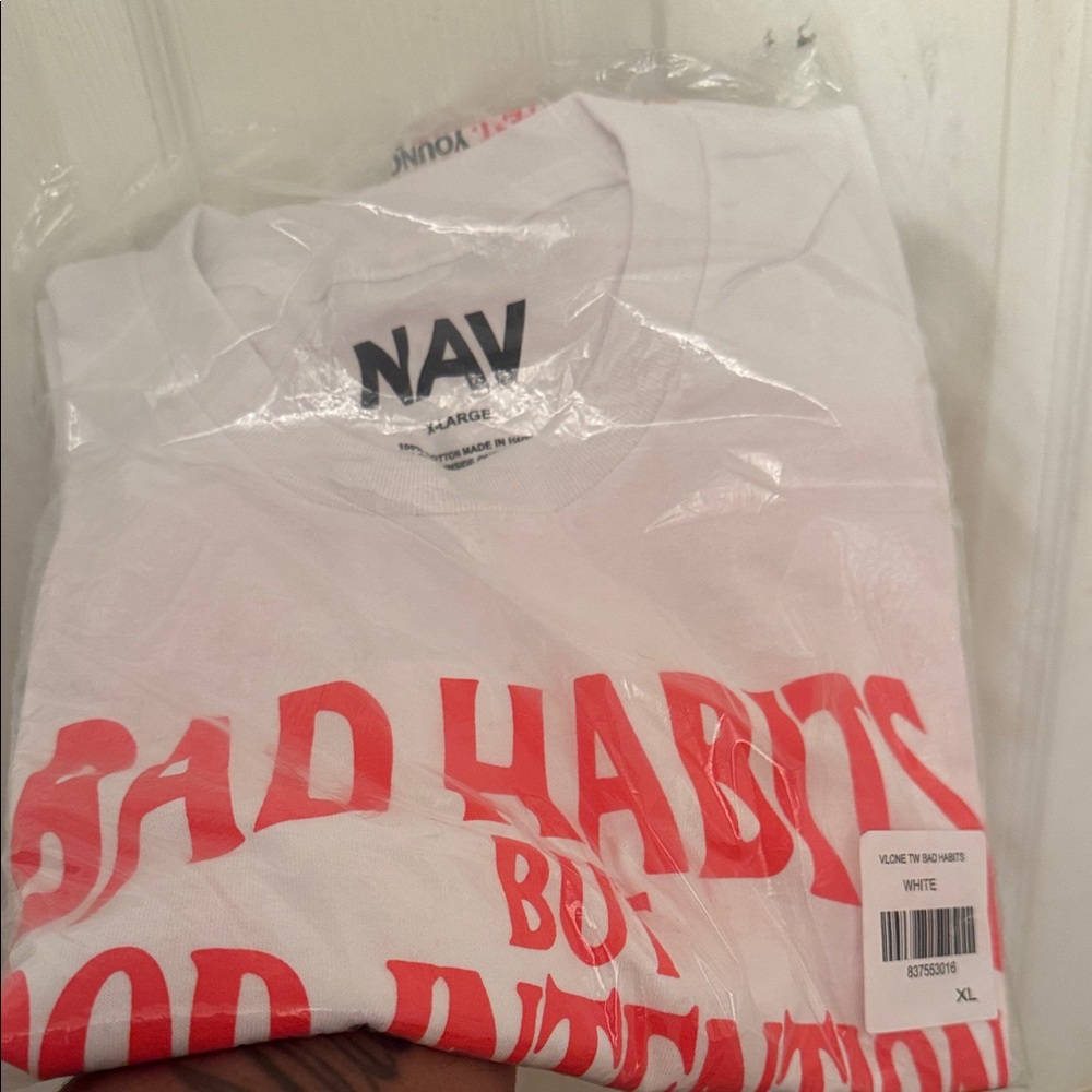 VLONE x NAV ‘Bad Habits but Good Intentions’ official tour Men's Shirt brand new